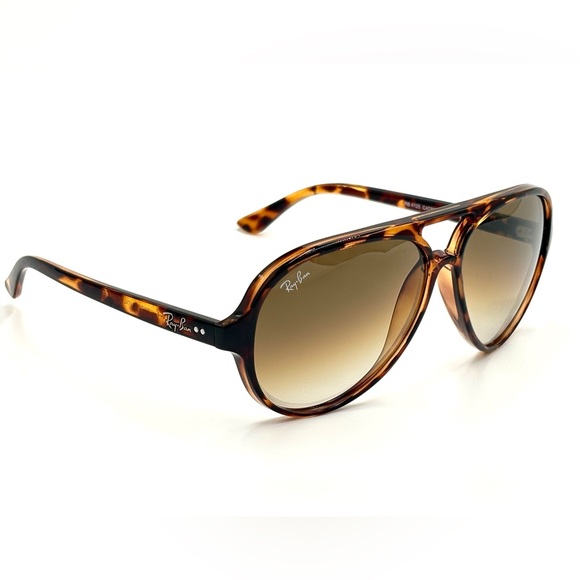 Ray-Ban Cat 5000 Aviator RB4125 Havana Gradient Brown 710/51 59-13-140 - Picture 10 of 14